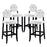 Button Bar Stool Set of 4 1686-WHI