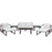 Fortuna 9 Piece Outdoor Patio Sectional Sofa Set 1719-BRN-WHI-SET
