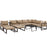 Fortuna 10 Piece Outdoor Patio Sectional Sofa Set 1720-BRN-MOC-SET