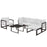 Fortuna 6 Piece Outdoor Patio Sectional Sofa Set 1731-BRN-WHI-SET