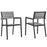 Maine Dining Armchair Outdoor Patio Set of 2 1739-BRN-GRY-SET