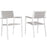 Maine Dining Armchair Outdoor Patio Set of 2 1739-WHI-LGSET