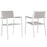 Maine Dining Armchair Outdoor Patio Set of 2 1739-WHI-LGR-SET