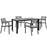 Maine 5 Piece Outdoor Patio Dining Set 1747-BRN-GRY-SET