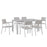 Maine 7 Piece Outdoor Patio Dining Set 1749-WHI-LGR-SET
