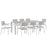 Maine 9 Piece Outdoor Patio Dining Set 1753-WHI-LGSET