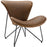 Glide Faux Leather Lounge Chair 1807-BRN