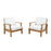 Marina 2 Piece Outdoor Patio Teak Set 1819-NAT-WHI-SET