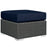 Sojourn Outdoor Patio Sunbrella® Ottoman 1855-CHC-NAV