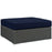 Sojourn Outdoor Patio Sunbrella® Square Ottoman 1861-CHC-NAV