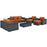 Summon 9 Piece Outdoor Patio Sunbrella® Sectional Set 1895-GRY-TUS-SET