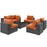 Summon 7 Piece Outdoor Patio Sunbrella® Sectional Set 1897-GRY-TUS-SET