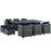 Summon 11 Piece Outdoor Patio Sunbrella® Dining Set 1953-GRY-NAV-SET
