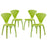Vortex Dining Chairs Set of 4 2000-GRN-SET