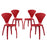 Vortex Dining Chairs Set of 4 2000-RED-SET