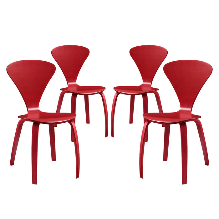 Vortex Dining Chairs Set of 4 2000-RED-SET
