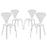 Vortex Dining Chairs Set of 4 2000-WHI-SET