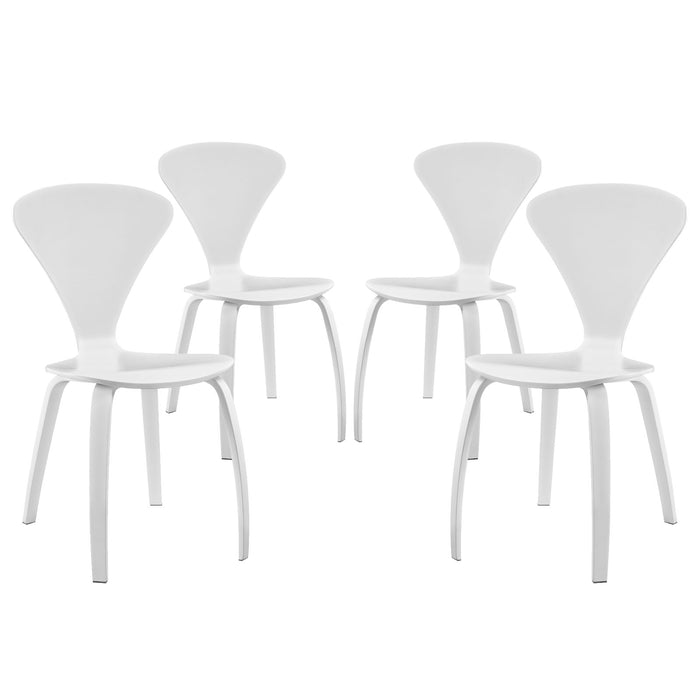 Vortex Dining Chairs Set of 4 2000-WHI-SET