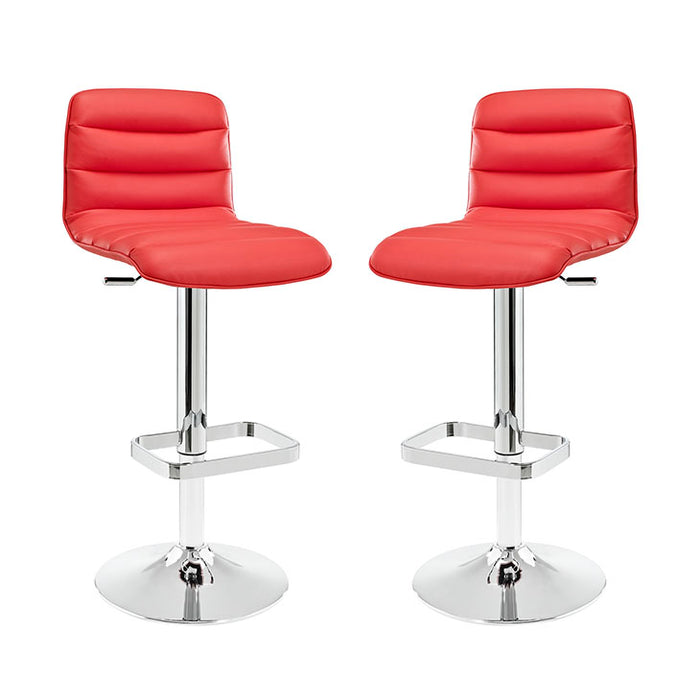 Ripple Bar Stool Set of 2 2011-RED-SET