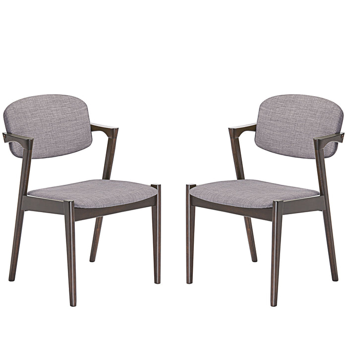 Spunk Dining Armchair Set of 2 2045-WAL-GRY-SET