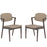 Spunk Dining Armchair Set of 2 2045-WAL-LAT-SET