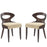 Transit Dining Side Chair Set of 2 2058-WAL-BEI-SET