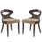 Transit Dining Side Chair Set of 2 2058-WAL-LAT-SET