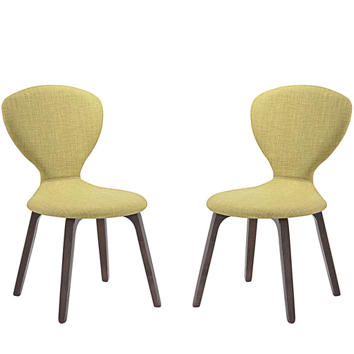 Tempest Dining Side Chair Set of 2 2060-WAL-GRN-SET