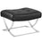 Slope Upholstered Vinyl Ottoman 2078-BLK