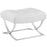 Slope Upholstered Vinyl Ottoman 2078-WHI