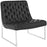 Ibiza Upholstered Vinyl Lounge Chair 2089-BLK