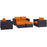Convene 5 Piece Outdoor Patio Sofa Set 2158-EXP-ORA-SET