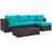 Convene 5 Piece Outdoor Patio Sectional Set 2172-EXP-TRQ-SET