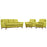 Beguile 3 Piece Upholstered Fabric Living Room Set 2184-WHE-SET