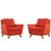 Beguile 2 Piece Upholstered Fabric Living Room Set 2185-ATO-SET