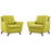 Beguile 2 Piece Upholstered Fabric Living Room Set 2185-WHE-SET