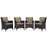 Convene 4 Piece Outdoor Patio Dining Set 2190-EXP-MOC-SET