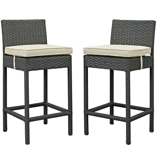 Sojourn 2 Piece Outdoor Patio SunbrellaÂ® Pub Set 2195-CHC-BEI-SET