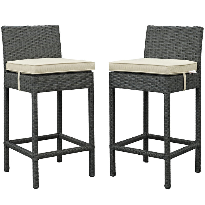 Sojourn 2 Piece Outdoor Patio SunbrellaÂ® Pub Set 2195-CHC-BEI-SET
