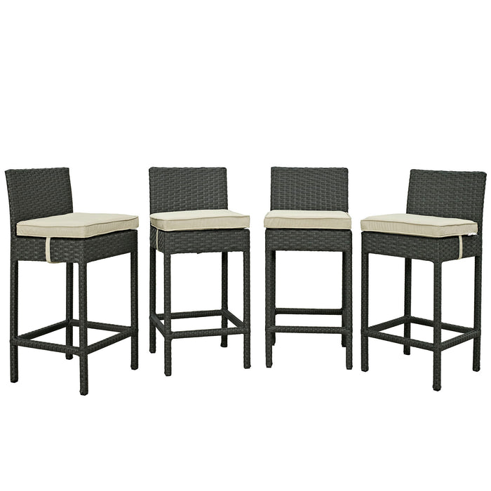 Sojourn 4 Piece Outdoor Patio SunbrellaÂ® Pub Set 2196-CHC-BEI-SET