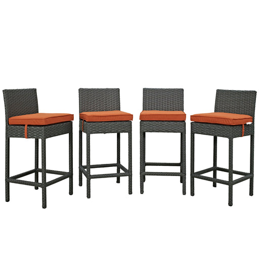 Sojourn 4 Piece Outdoor Patio SunbrellaÂ® Pub Set 2196-CHC-TUS-SET