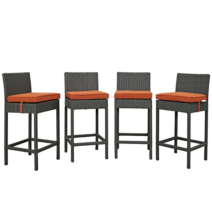 Sojourn 4 Piece Outdoor Patio SunbrellaÂ® Pub Set 2196-CHC-TUS-SET