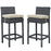 Summon 2 Piece Outdoor Patio SunbrellaÂ® Pub Set 2197-GRY-BEI-SET