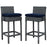 Summon 2 Piece Outdoor Patio SunbrellaÂ® Pub Set 2197-GRY-NAV-SET