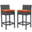 Summon 2 Piece Outdoor Patio SunbrellaÂ® Pub Set 2197-GRY-TUS-SET