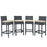 Summon Bar Stool Outdoor Patio SunbrellaÂ® Set of 4 2198-GRY-BEI-SET