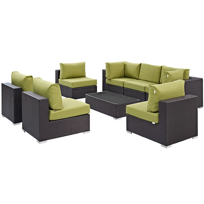 Convene 8 Piece Outdoor Patio Sectional Set 2205-EXP-PER-SET