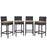 Convene 4 Piece Outdoor Patio Pub Set 2218-EXP-MOC-SET