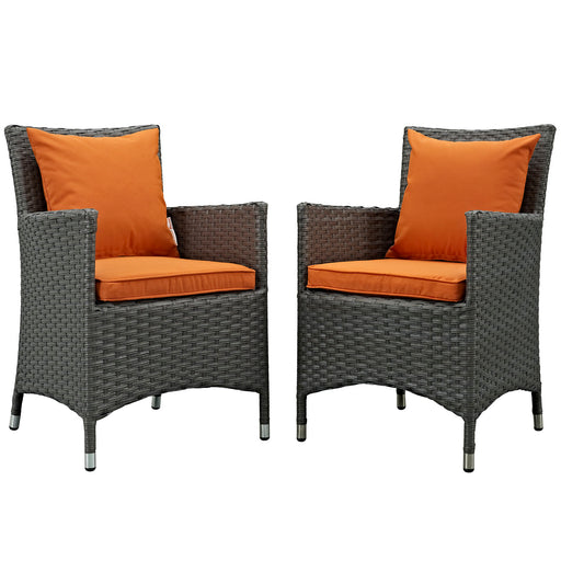 Sojourn 2 Piece Outdoor Patio SunbrellaÂ® Dining Set 2242-CHC-TUS-SET