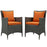 Sojourn 2 Piece Outdoor Patio SunbrellaÂ® Dining Set 2242-CHC-TUS-SET